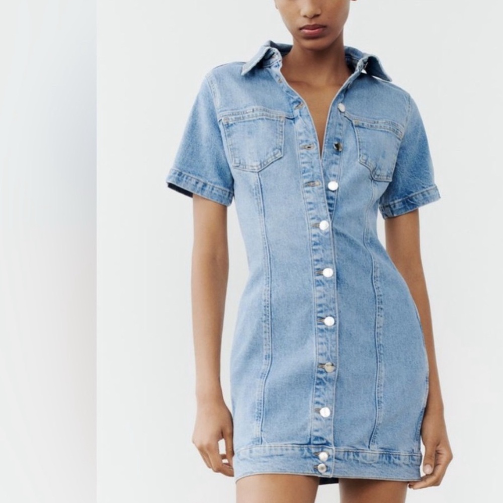 Zara Light Blue Denim Shirt